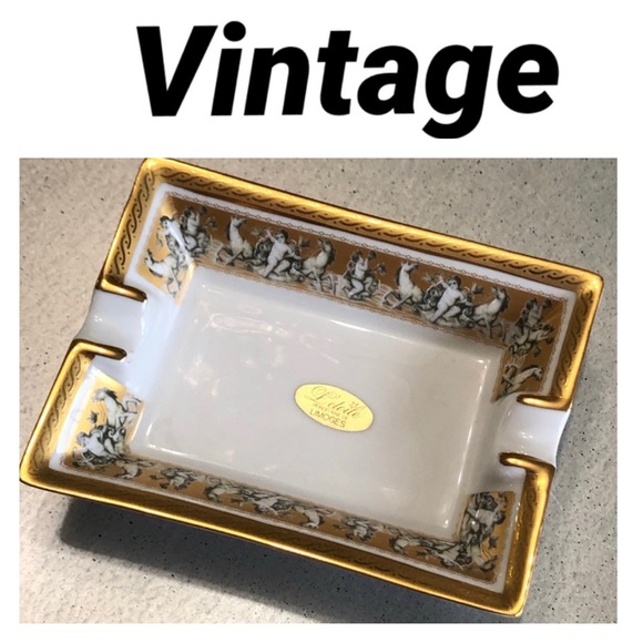 LIMOGES 22k gold /Cherubs/horses rings+things dish - Picture 11 of 11